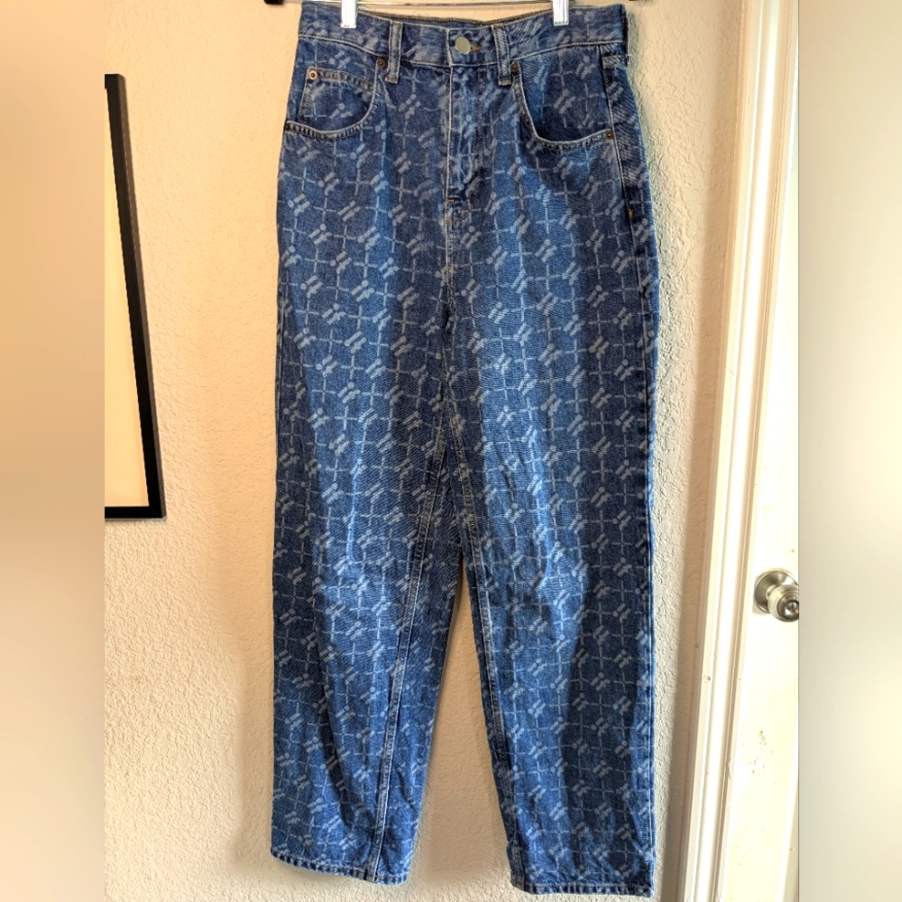 Urban Outfitters iet frans Denim High Rise Monogram 100% Cotton Size 28